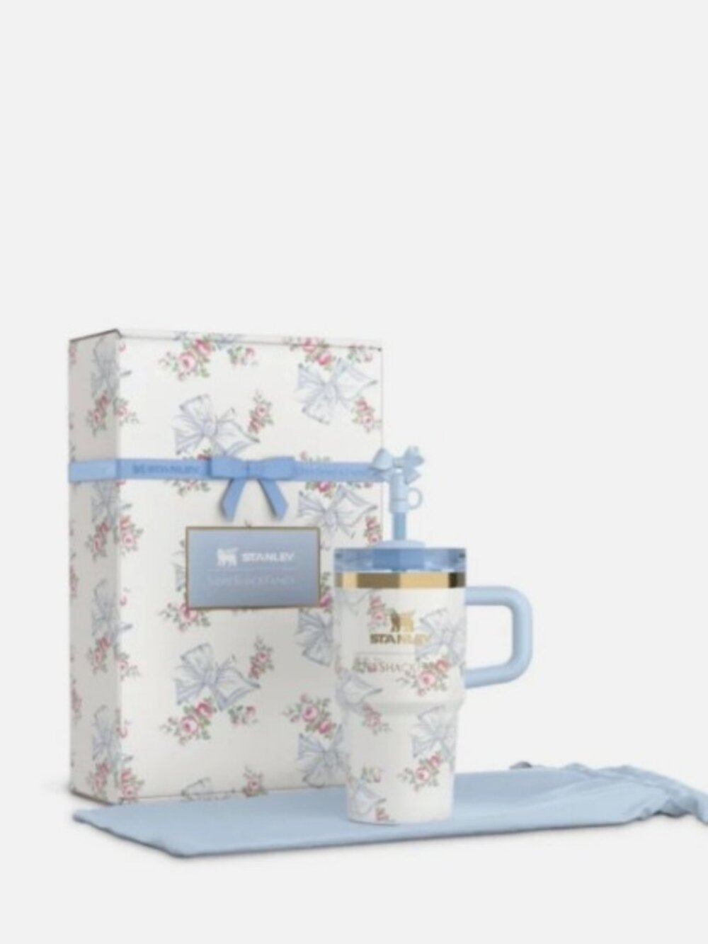 LOVE SHACK FANCY Rosa Beaux BLUE 20oz Holiday Coquette Tumbler
